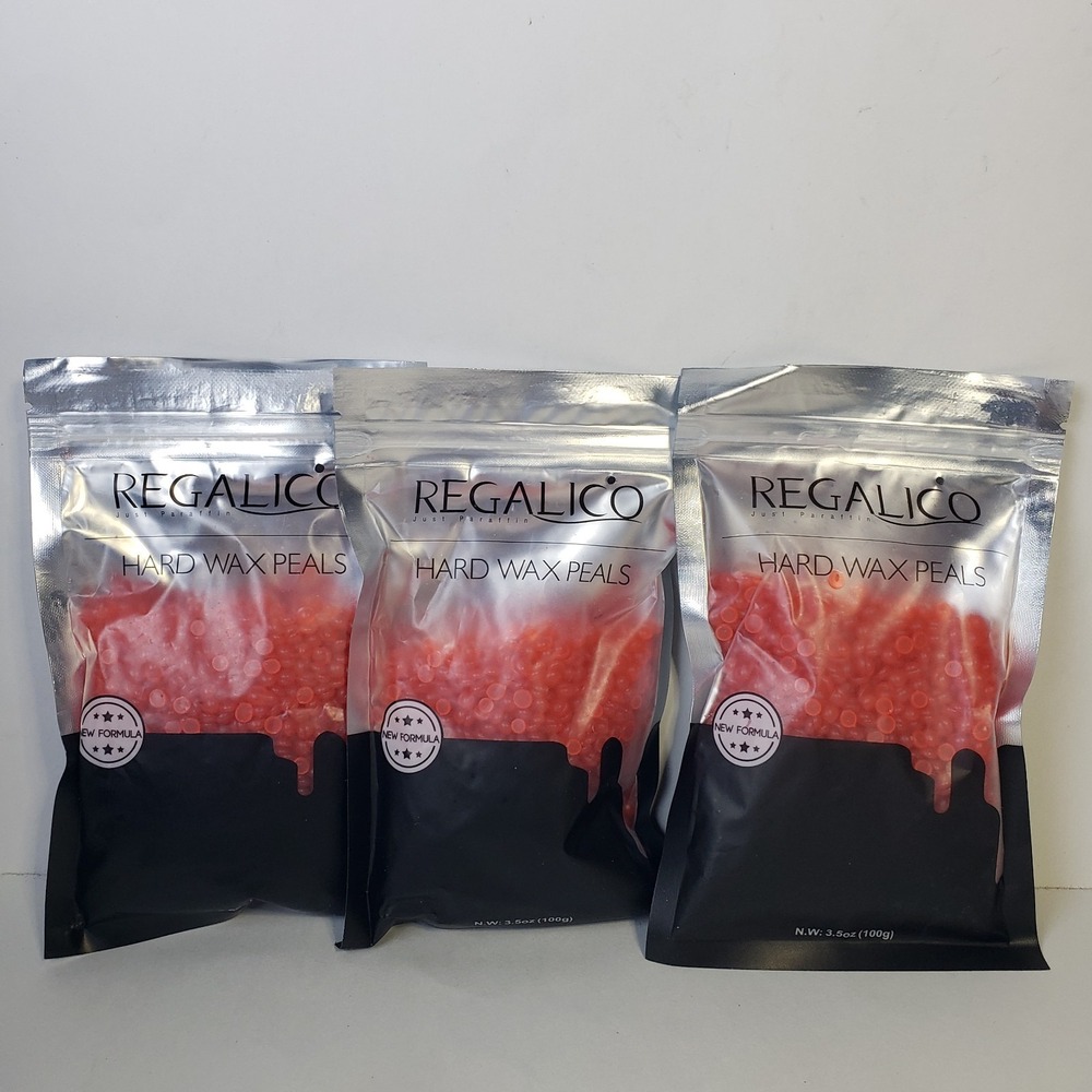 REGALICO- 3 Packs (3.5 Oz.) Hard Wax Peals For Wax Warmer Body Hair Removal